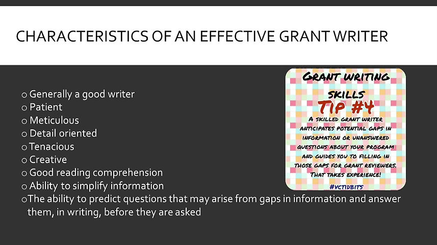 Characteristics of a Grant Writer